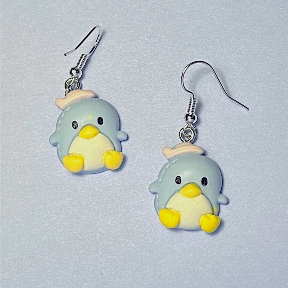 Baby Blue Penguin Earrings